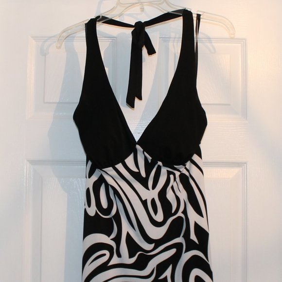 Funky Zebra Print Halter Dress - Picture 2 of 5